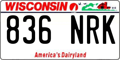 WI license plate 836NRK