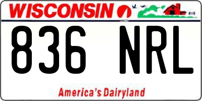 WI license plate 836NRL