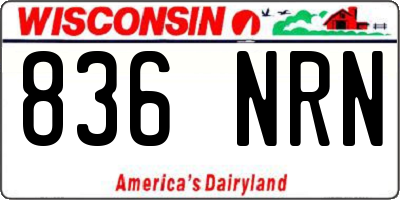 WI license plate 836NRN