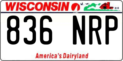 WI license plate 836NRP