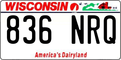 WI license plate 836NRQ