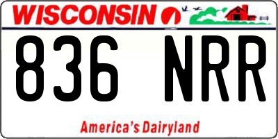 WI license plate 836NRR