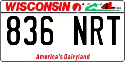WI license plate 836NRT