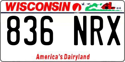 WI license plate 836NRX