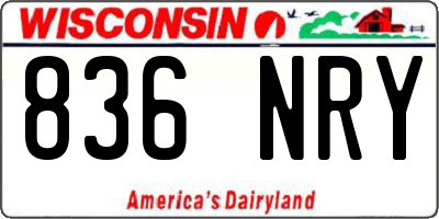 WI license plate 836NRY