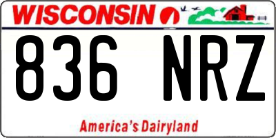 WI license plate 836NRZ