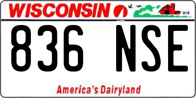 WI license plate 836NSE