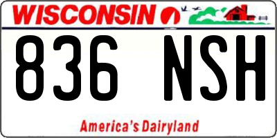 WI license plate 836NSH