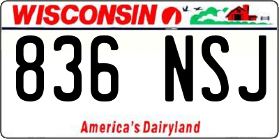 WI license plate 836NSJ