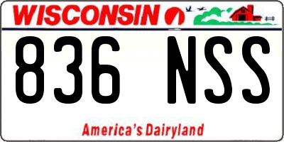 WI license plate 836NSS