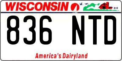 WI license plate 836NTD