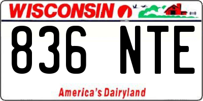 WI license plate 836NTE