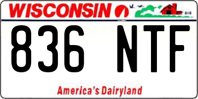 WI license plate 836NTF