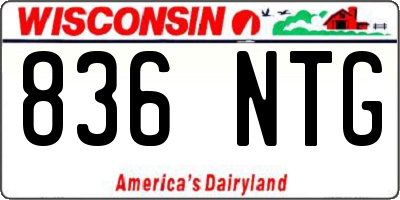 WI license plate 836NTG