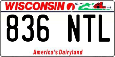 WI license plate 836NTL