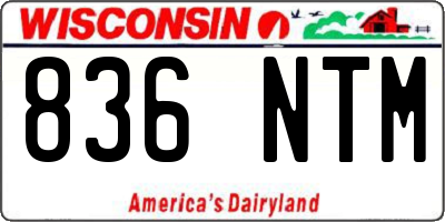 WI license plate 836NTM