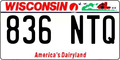 WI license plate 836NTQ