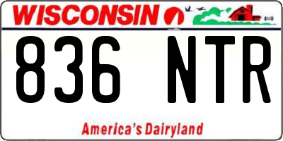 WI license plate 836NTR