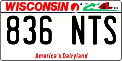 WI license plate 836NTS