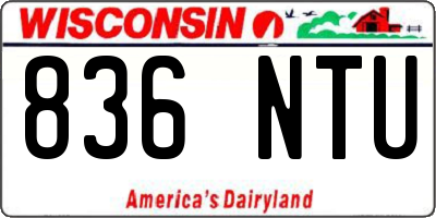 WI license plate 836NTU