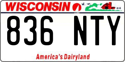 WI license plate 836NTY