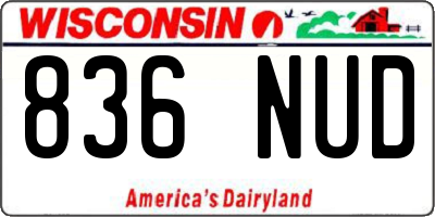WI license plate 836NUD