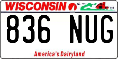 WI license plate 836NUG