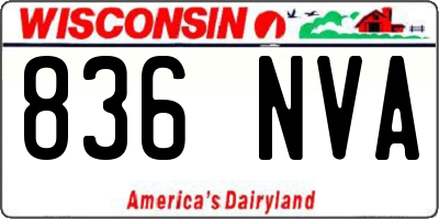 WI license plate 836NVA