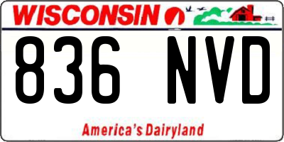 WI license plate 836NVD