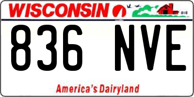 WI license plate 836NVE