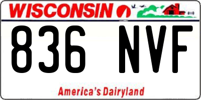 WI license plate 836NVF