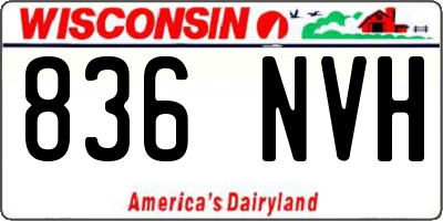 WI license plate 836NVH