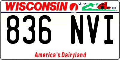WI license plate 836NVI