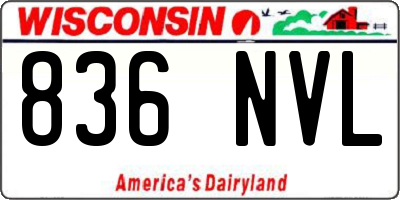 WI license plate 836NVL