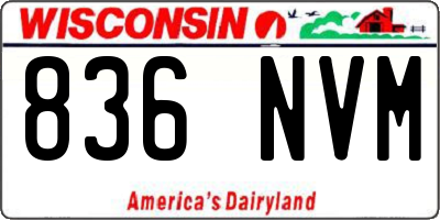 WI license plate 836NVM