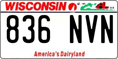 WI license plate 836NVN