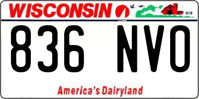 WI license plate 836NVO