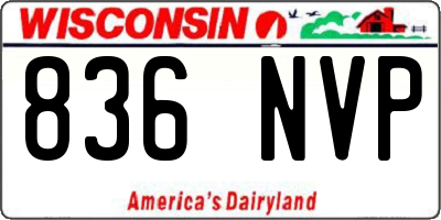 WI license plate 836NVP