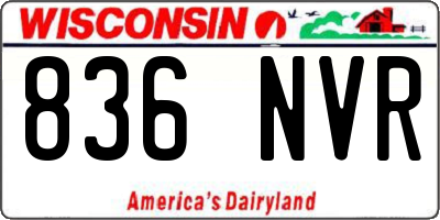 WI license plate 836NVR