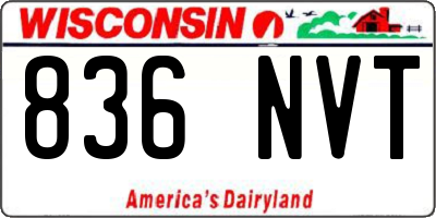 WI license plate 836NVT