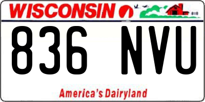WI license plate 836NVU