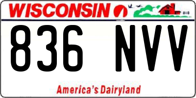 WI license plate 836NVV