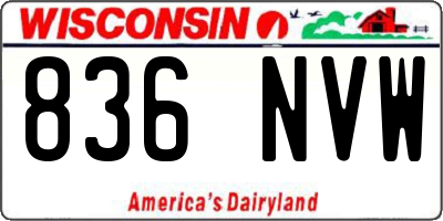 WI license plate 836NVW