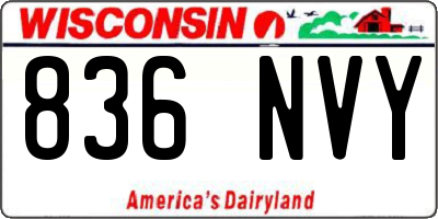 WI license plate 836NVY