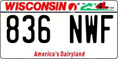 WI license plate 836NWF