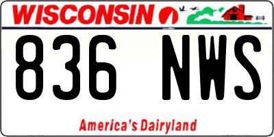 WI license plate 836NWS