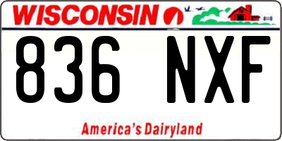 WI license plate 836NXF