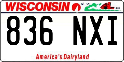 WI license plate 836NXI