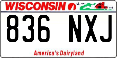 WI license plate 836NXJ