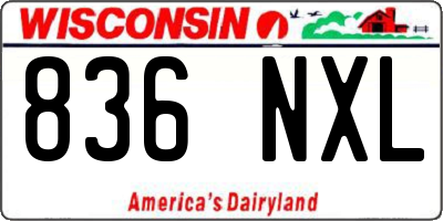 WI license plate 836NXL